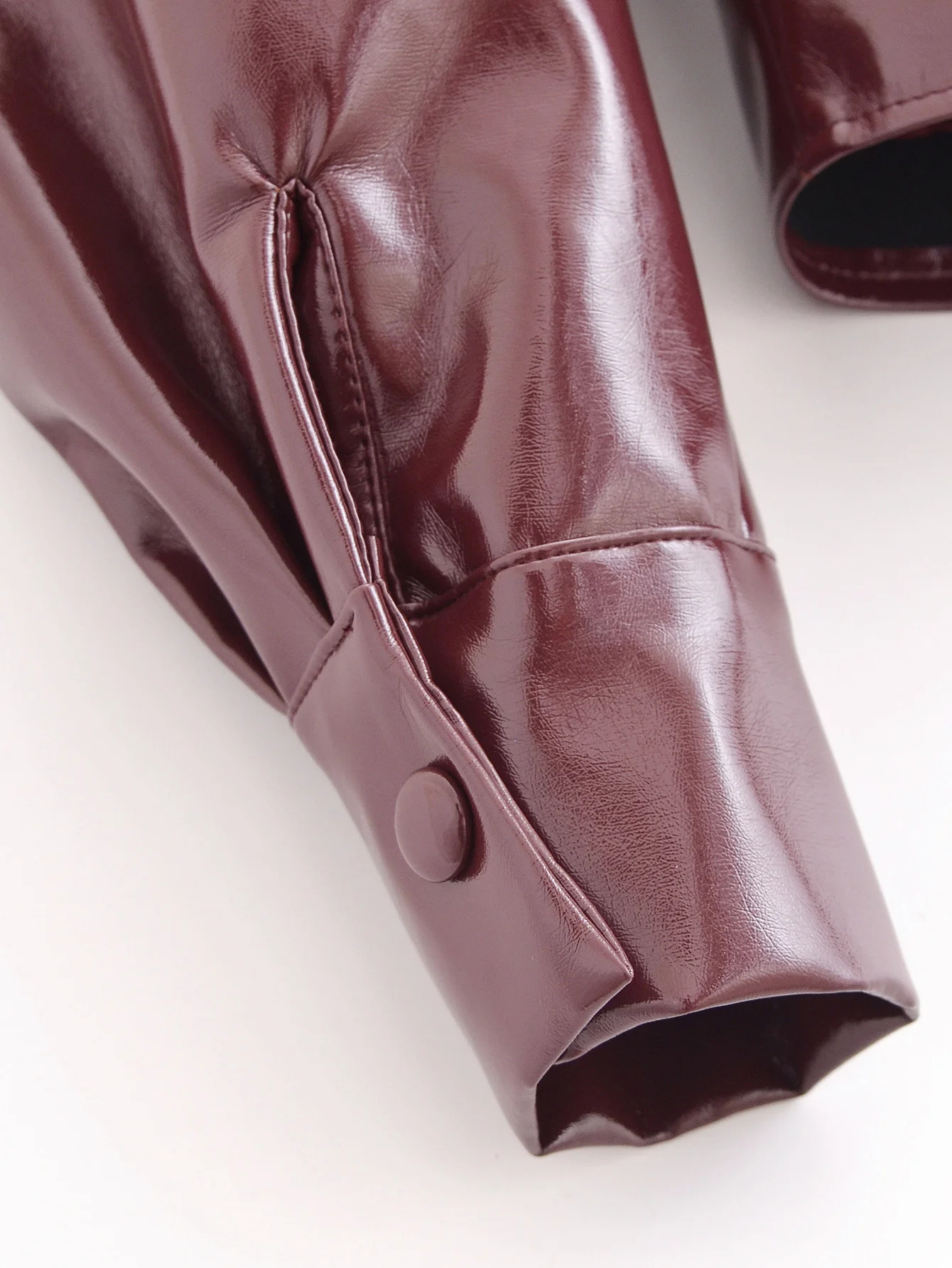 Leather Jackets Women's Shirt Red With Button Long Sleeve Blouses Jackets Coat 2024 inszart Elegant Fashion Outwear Woman Jacket