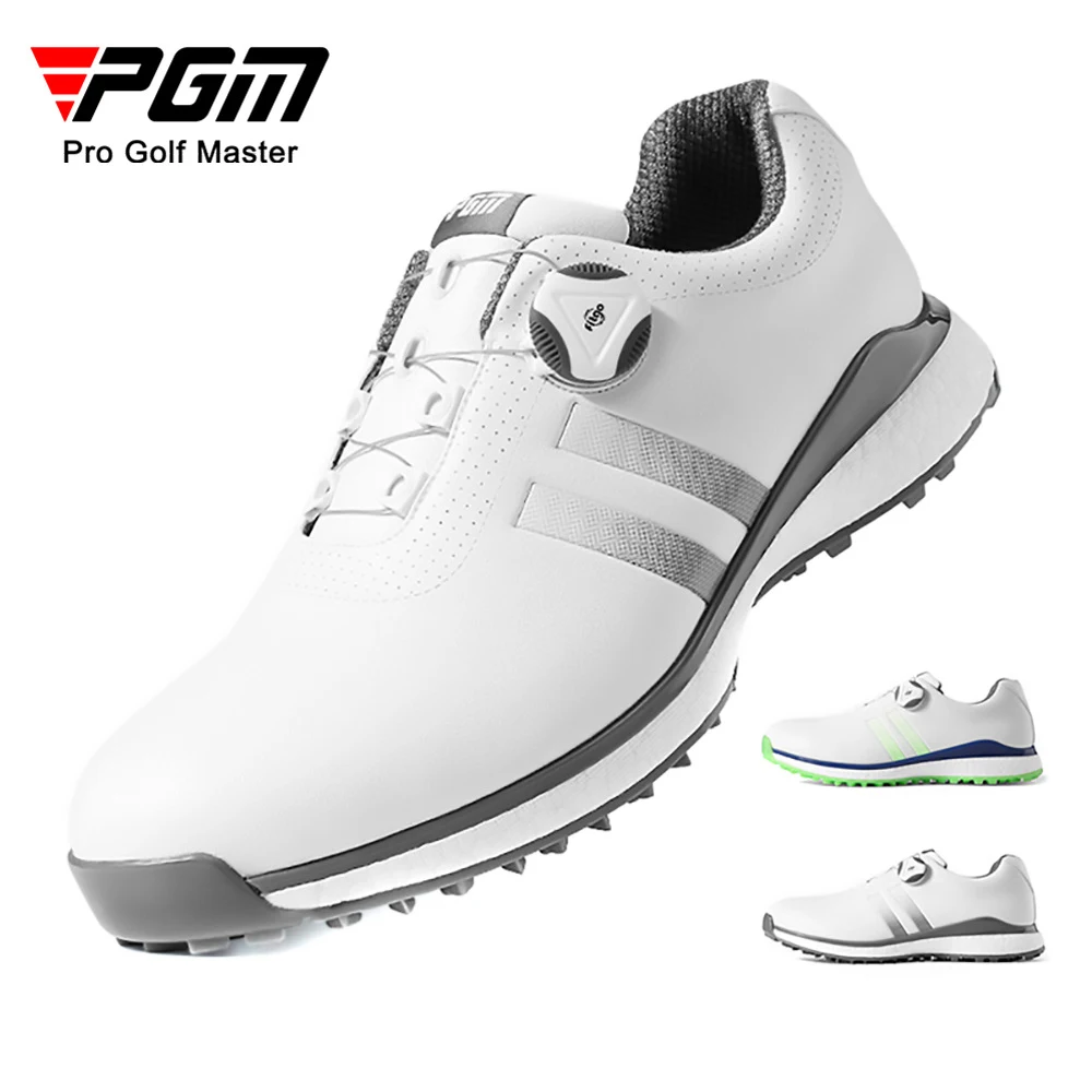 

PGM Golf Shoes Men's Waterproof Shoes Anti-Slip Rotary Laces Sneakers Ventilation Men's Shoes Super Fiber TPU Waterproof Shoes