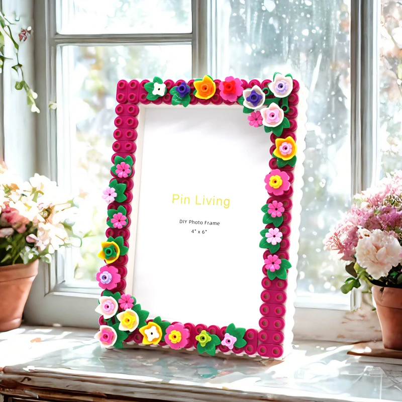 MyGiftHome DIY Floral Building Block Photo Frame
