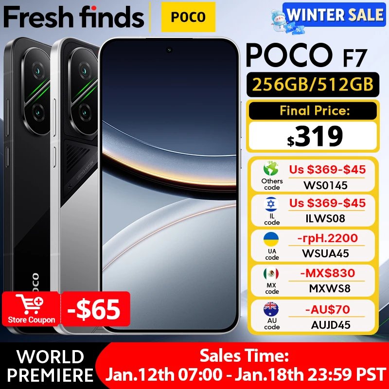 最新のPOCO F7スマートフォン 256GB/512GB Snapdragon搭載 ® 第8世代第