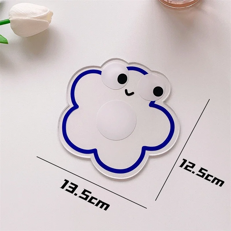 Acrylic Cartoon Coaster Simple Non-Slip Thermal Insulation Bowl Pad Ins Style Creative High Temperature Home Table Mat