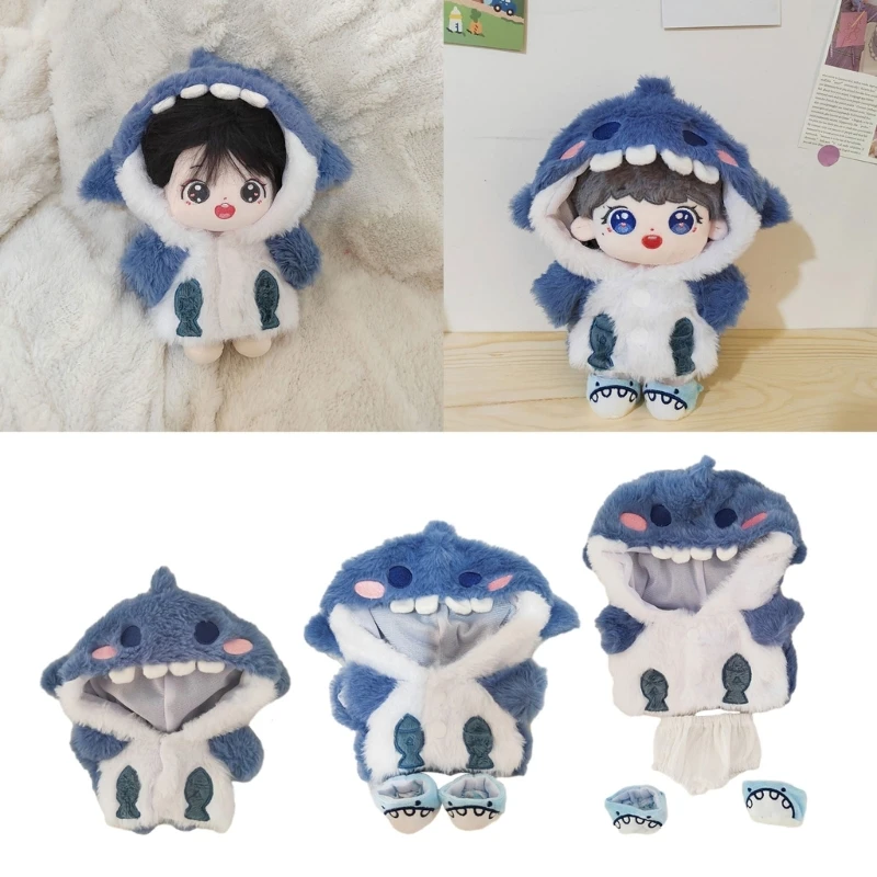 20cm Doll Plush Coat Gift Accessories Cotton Stuffed Dolls Doll Clothes Plush Outfit Replaceable Cartoon Animal DropShipping