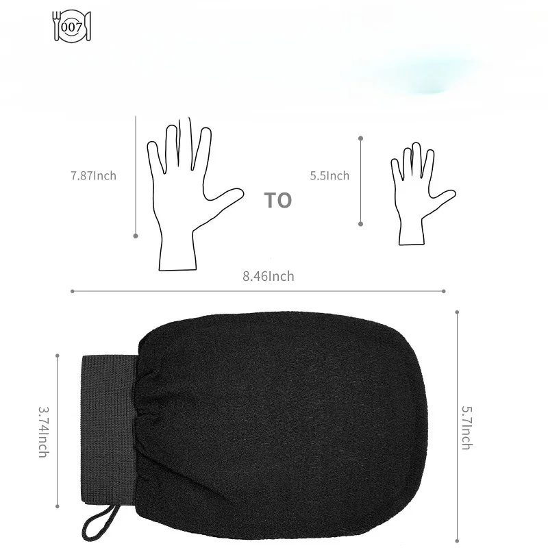 Moroccan Hammam Bath Scrub Glove Exfoliating Body Facial Tan Massage Glove Exfoliator Glove Random Color Bath Shower Wash 4
