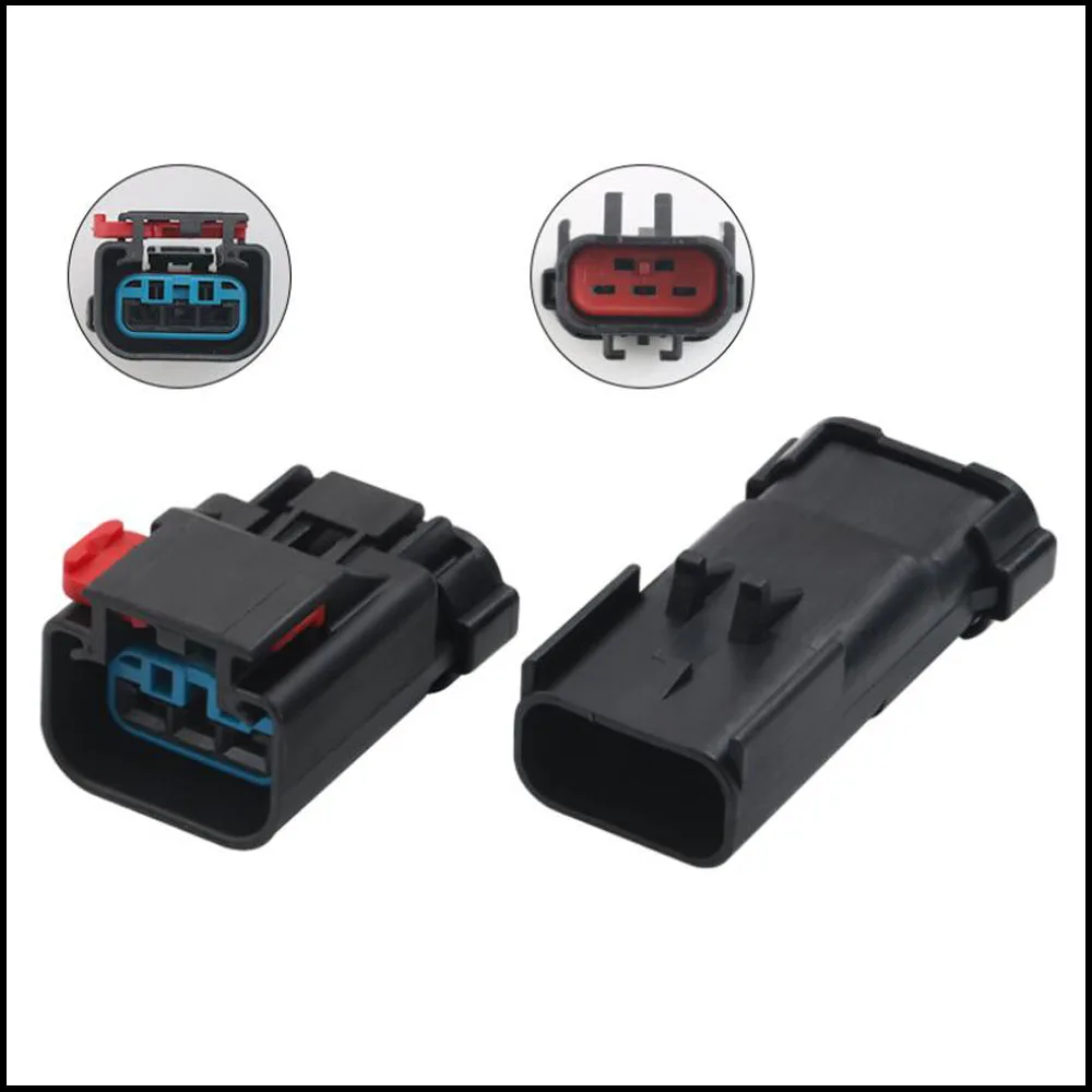 

100SET 54200308 54200312 connector terminal cable Waterproof automotive 3 pin plug socket