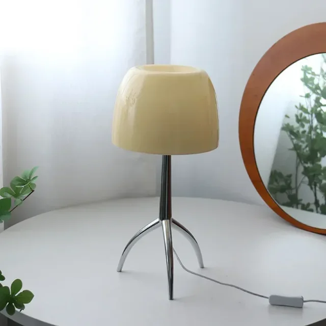 Danish Designer Bauhaus Style Desk Lamp Glass Lampshade Bedroom Living Room Decoration Table Light LED Foscarini Lumiere