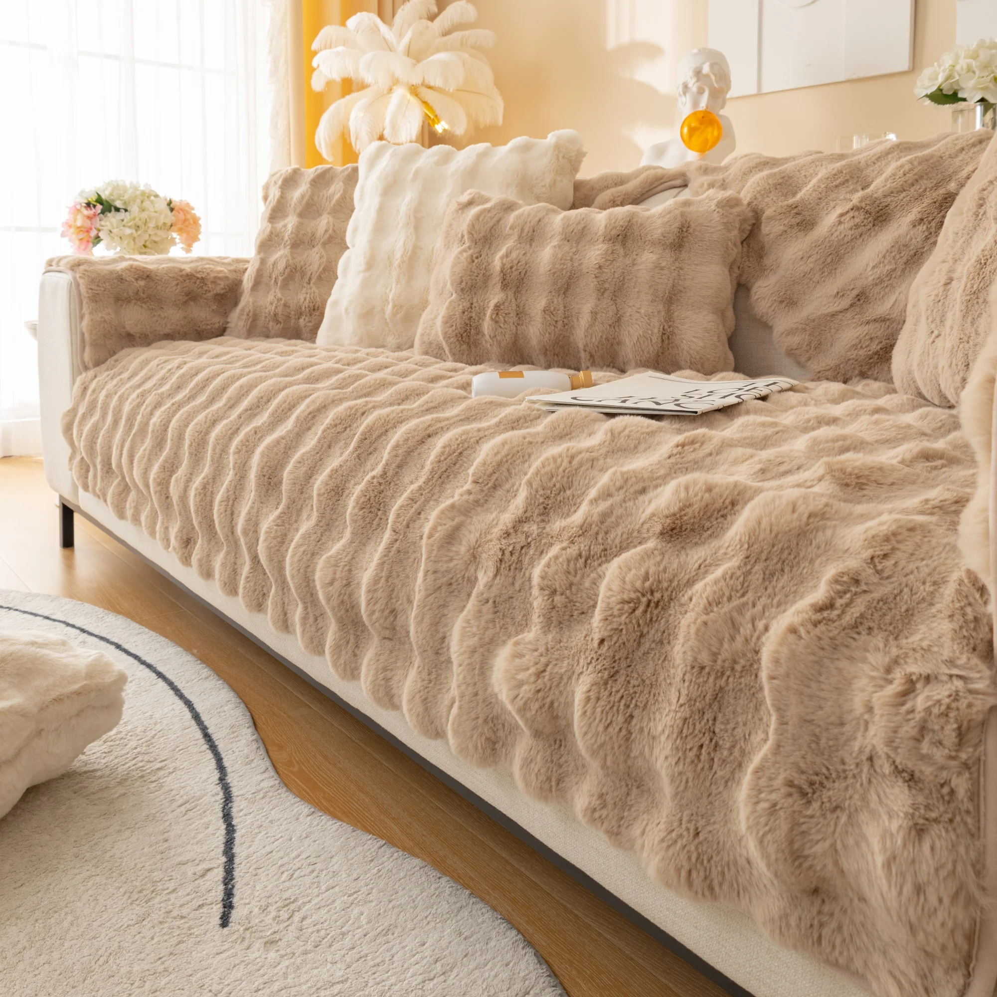 Plush Sofa Slipcover 6