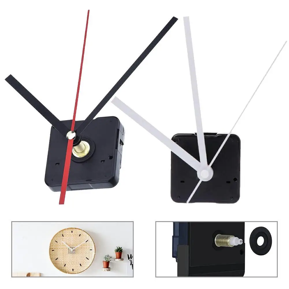 Silent Wall Quartz Clock Long Metal Needles Mute Mechanism Wall Clock Repaired Parts Movement