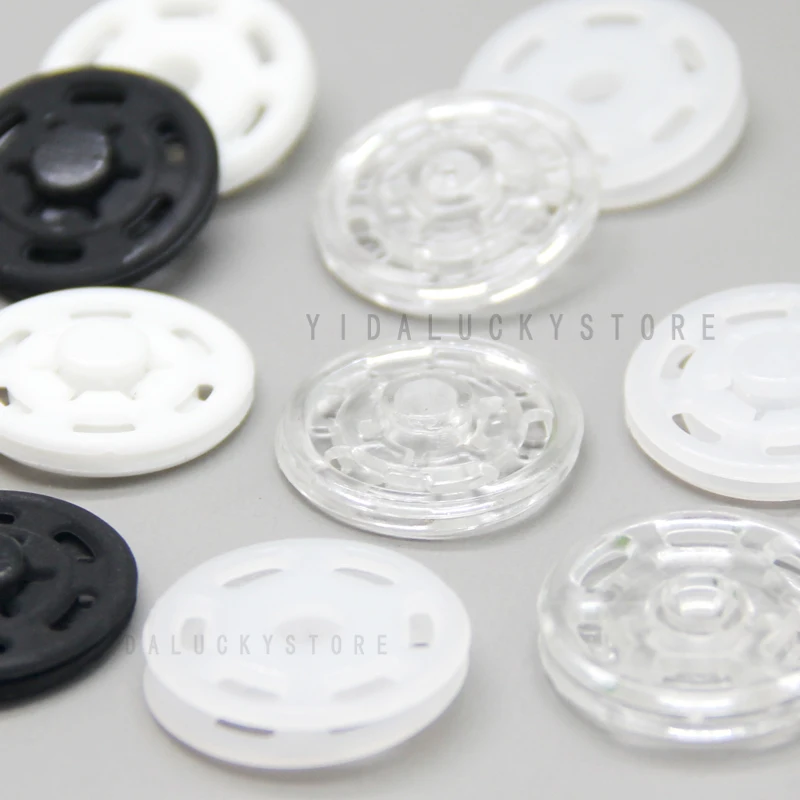 7/10/13/15/18/21mm Invisible Small Plastic Snap Buttons Fasteners Press Button Stud For Clothes Mini Accessories Wholesale