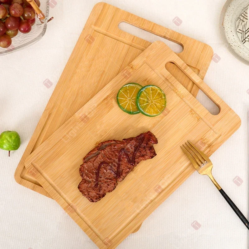 Double-Sided Wooden Chopping Board with Handle 2
