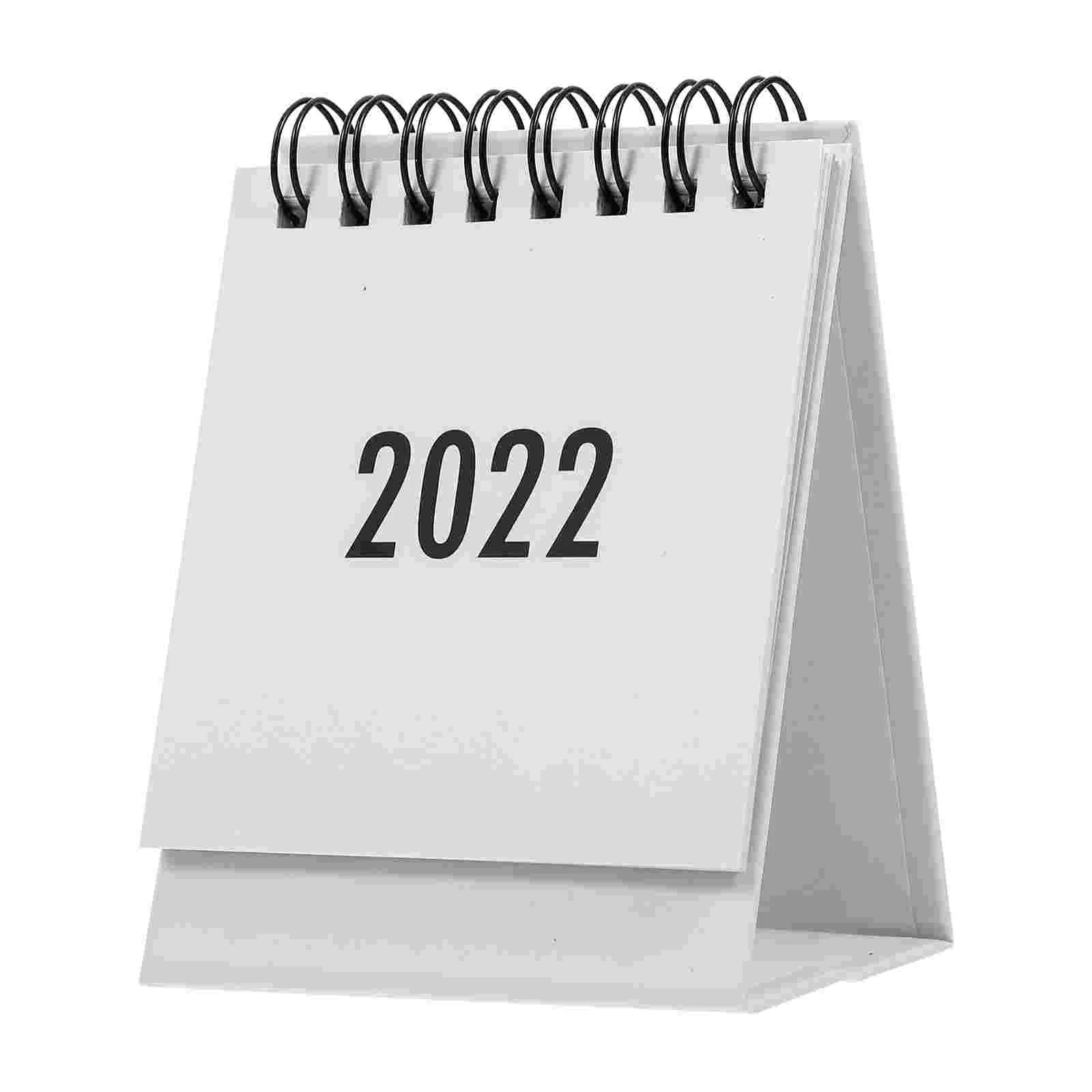 2022 Mini Desk Calendar Paper Pocket Spiral School Home Desktop Office Portable Note Decor 2022 new 1gb 8gb h 265 media player q96 mini plus smart tv box android 10 1 amlogic s905l quad core 2 4g wifi 4k set top box