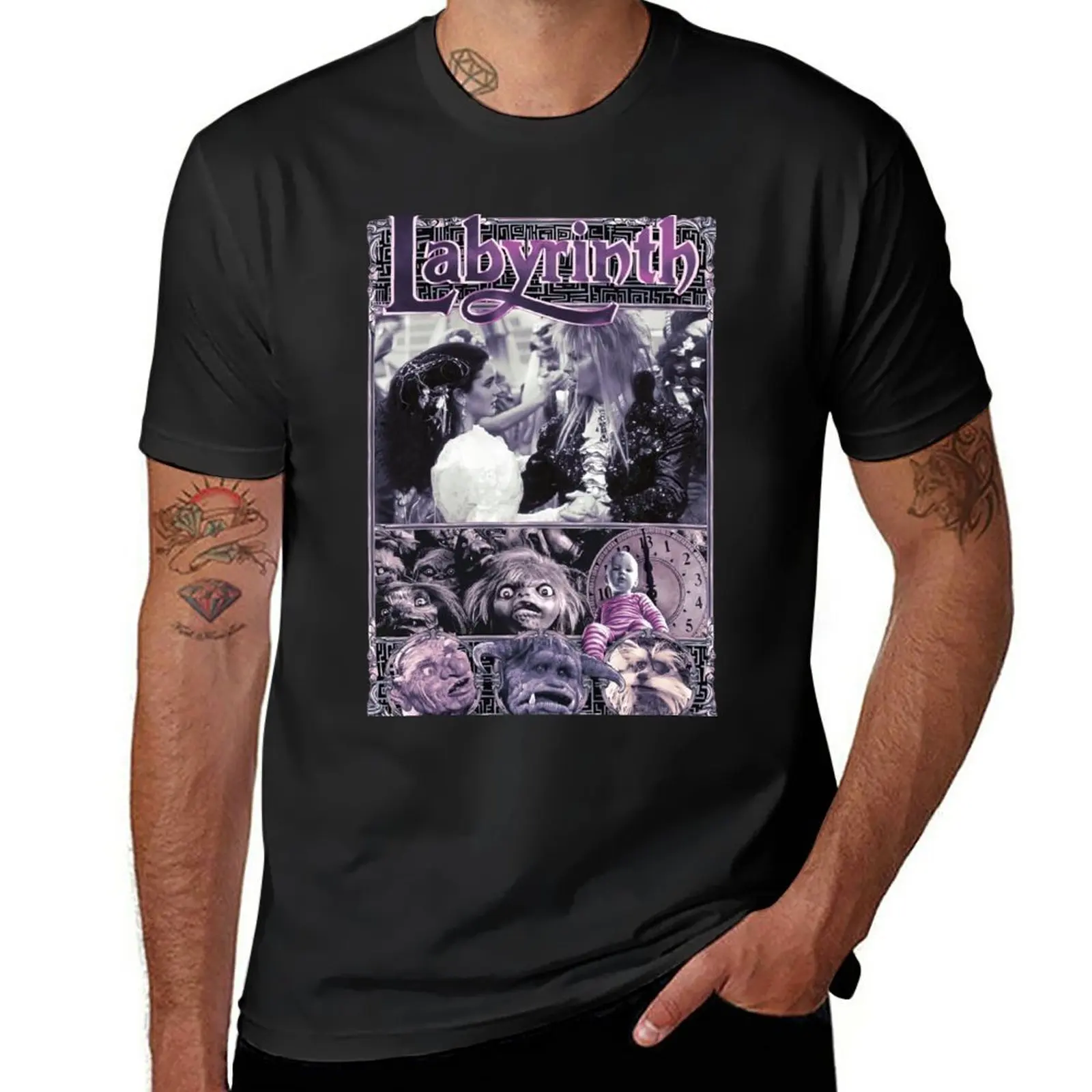 

New Labyrinth Black T-Shirt sublime t shirt graphic t shirt tees new edition t shirt Men's t-shirt