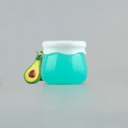 Portable 5ml Refillable Lip Gloss Bottle Jar with Small Spoon - Cute Honey-Shaped Container (No.6)