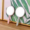 1PC Handheld Makeup Mirror Round Makeup Vanity Mirror with Handle Hand  Compact Mirror Cosmetic  for Women 1