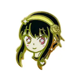 Stylish SPY FAMILY Anime Metal Badge - Anya & Yor Forger Schoolbag Brooch (Badge - B)