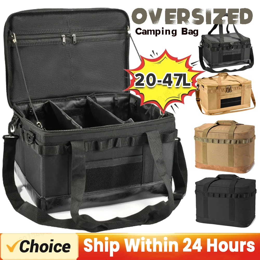 20/32/47L Tactical Camping Bag Tableware Storage Bag Mountaineering Travel Outdoor Sports Molle Rucksack Hunting Luggage