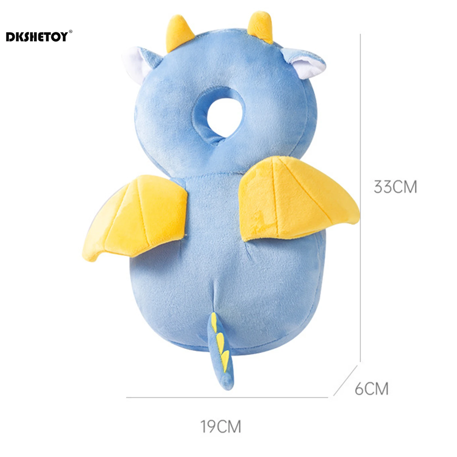 Baby Walkers Head Protection Cushion Animals Plush Pad Adjustable Straps Baby Protective Pad Showering Gift for Toddler Baby 3