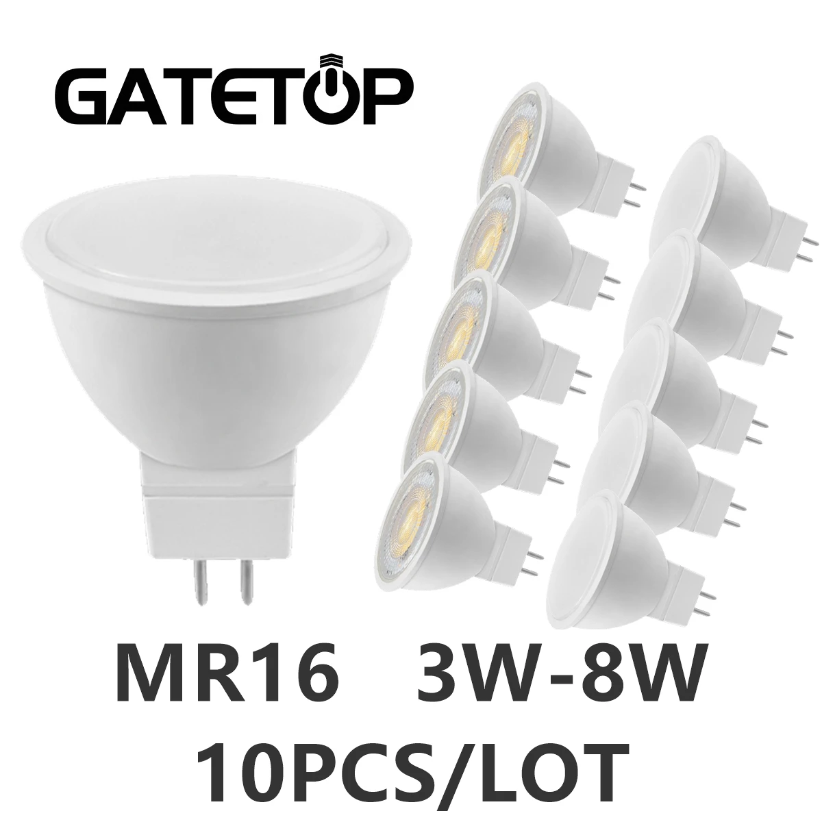 

MR16 GU5.3 LED Spotlight 3W-8W 220V AC110V AC/DC12V Beam Angle 38/120 Degree for home Energy Saving indoor Light Bulb for Table