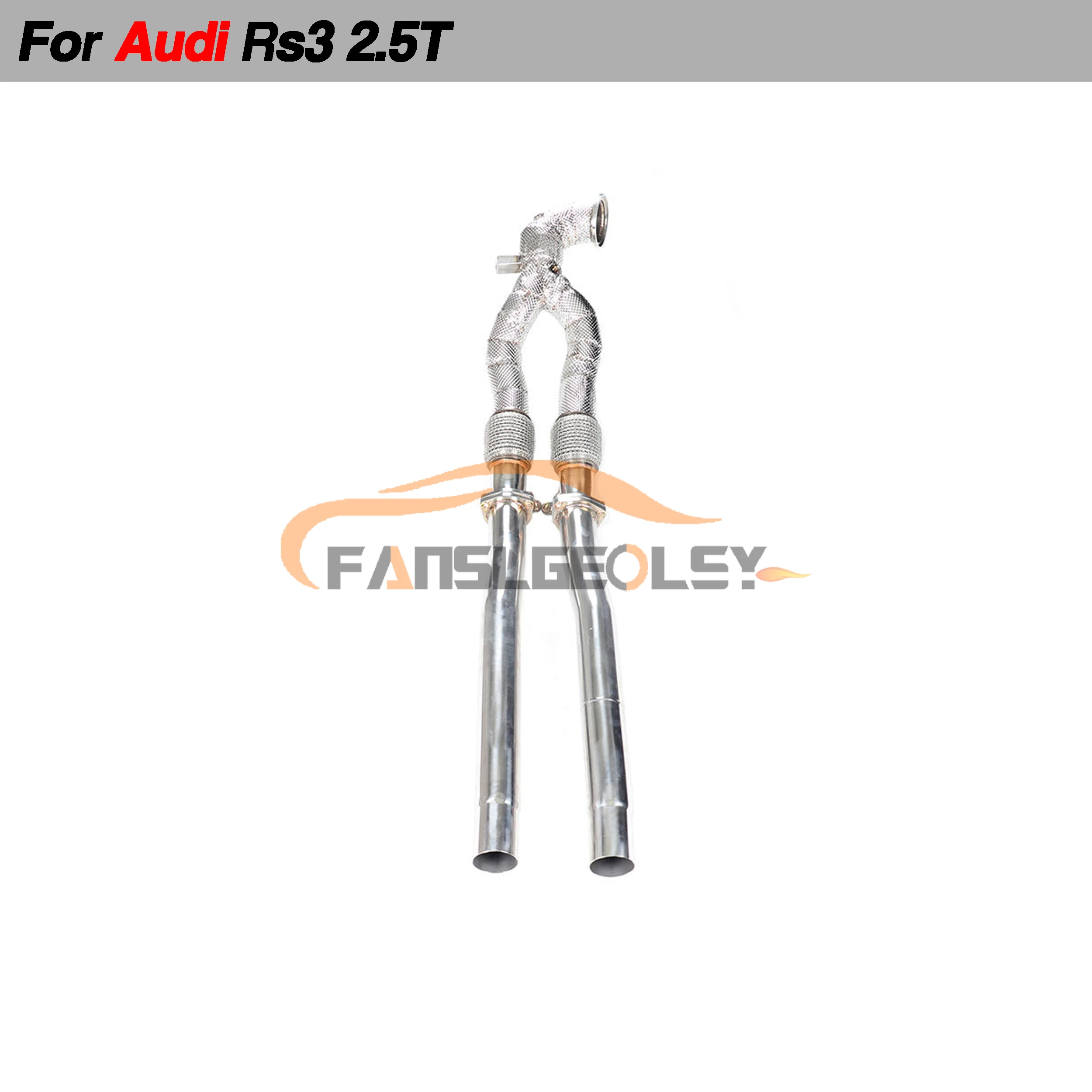 Per Sistema Di Scarico Ad Alte Prestazioni Per Downpipe In Acciaio Audi Rs3 2.5T Con Scudo Termico E Collettori Per Convertitori Catalitici