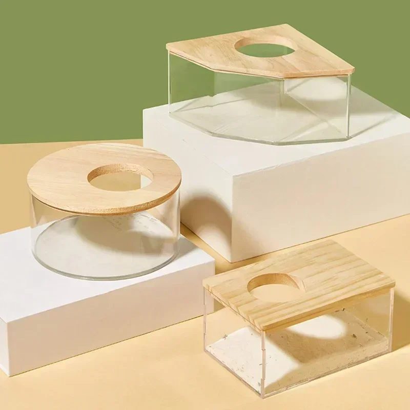 Hamster Bathroom House Pet Bath Container Anti-Spill Sand Bath Shower Room Toilet Bathtub Box pet sand bath box