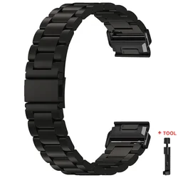 Elegant Stainless Steel Quick-Fit Watchband - 22/26mm Metal Strap Bracelet for 26mm (BB)