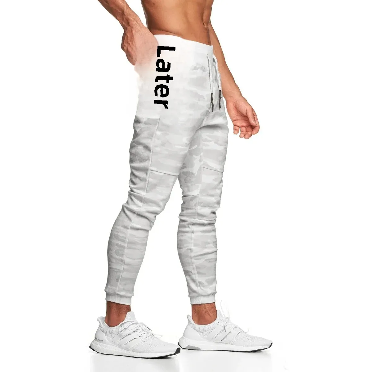 Men's Cotton Sport Trousers Fitness Running Training Pants Cross-Border Long Pants Comfortable Breathable Sports Wear