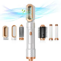 Brosse Sèche-Cheveux 5-en-1 Démontable, Peigne Sèche-Cheveux Ionique à Air Chaud, Outil de Coiffure Électrique, Brosse Thermique, Fer à Boucler à Air Chaud 1