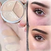 3 Colors Concealer Palette Eyeshadow Base Palette Matte Contour Concealer With Brush Covering For Dark Circles Concealer Cream 5