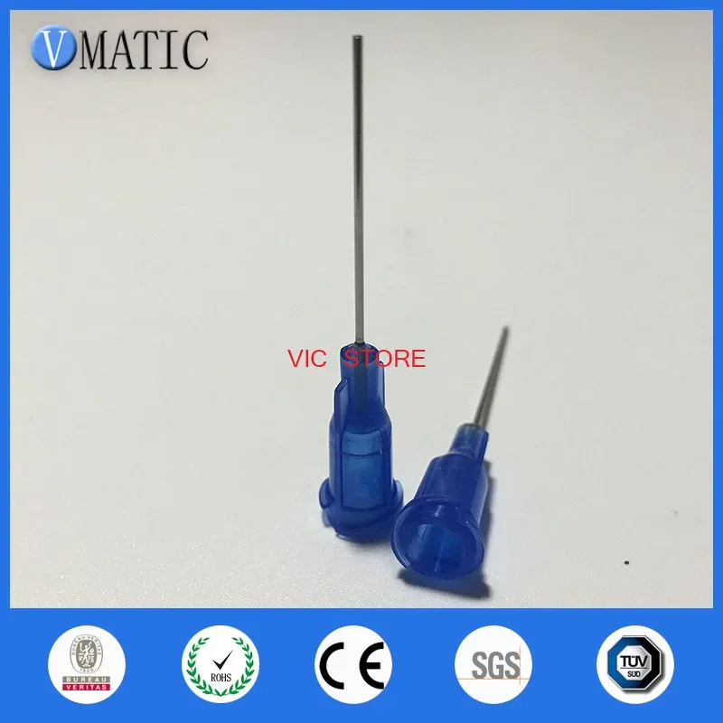 100Pcs 1'' Tube Length Dispensing Needles 22G Syringe Needle Tip 1 Inch
