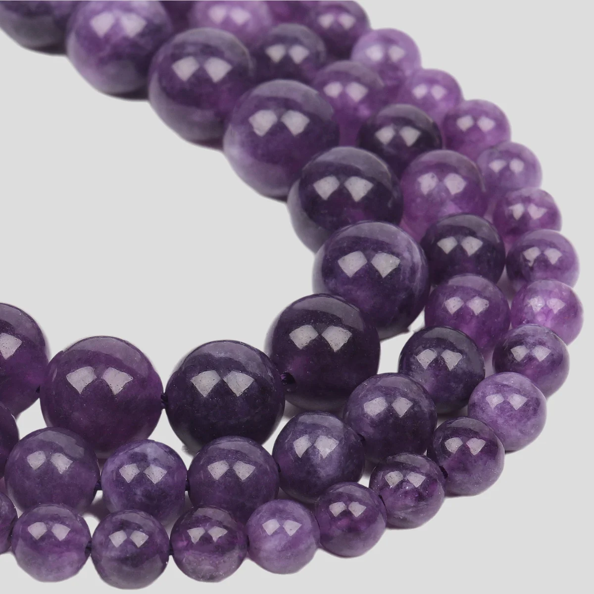 Perles rondes en pierre pour la fabrication de bijoux, bracelet et collier