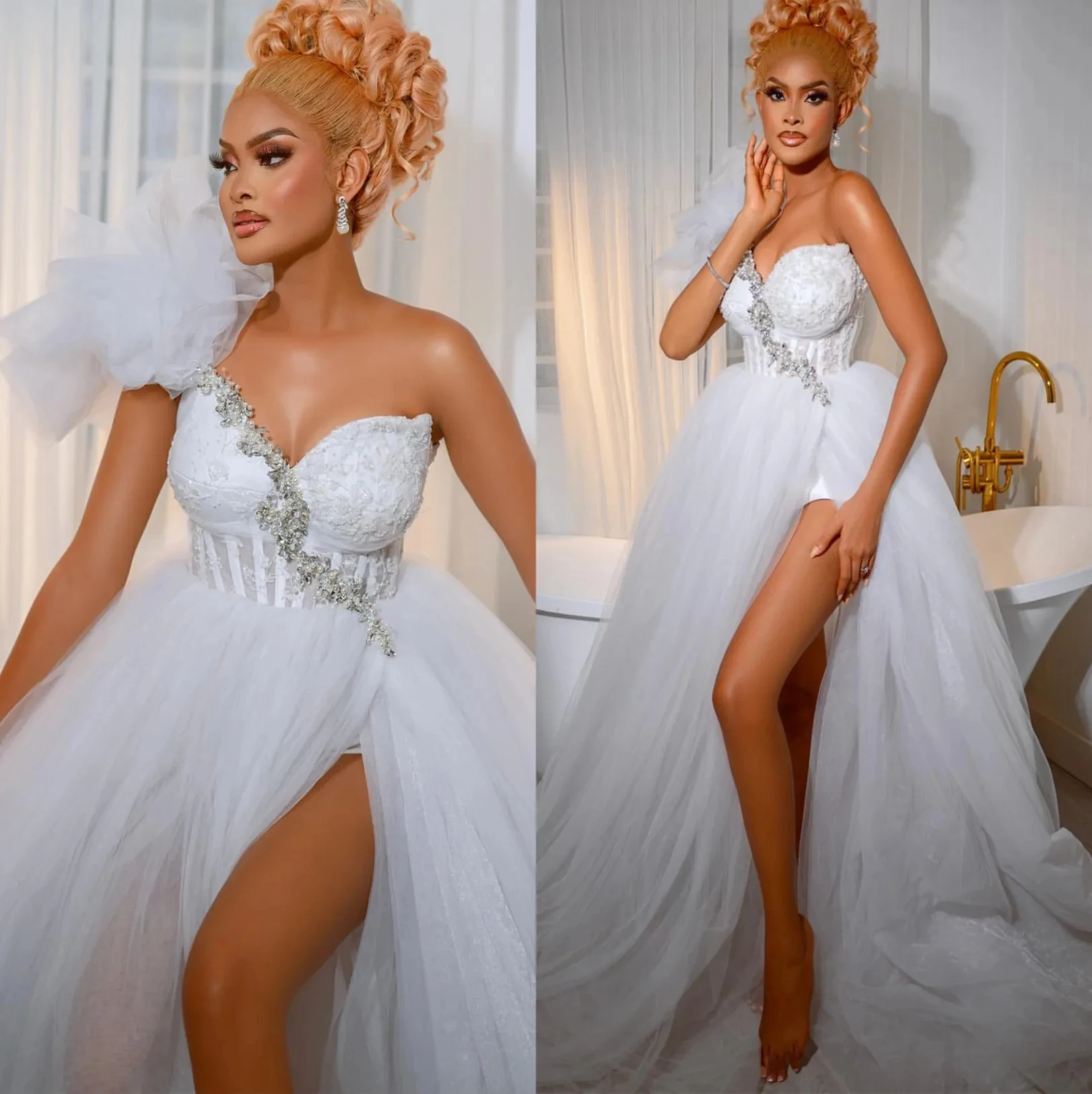 

White Beach Bridal Robe Maxi Tulle Long Sleeve Lingerie Women Fotos Gowns Boudoir Bathrobe Wedding Dress For Babyshower
