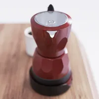 110 V/220 V cafetière électrique Portable 150 ml 3 tasses en aluminium moka Pot électrique cafetière italienne percolateur pour la maison rouge 5