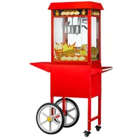 Commercial Popcorn Making Machine With Cart Wheels & 8 Ounce Kettle For Hotel Home Movie Theater For Sale Snacks Popcorn Maker 1