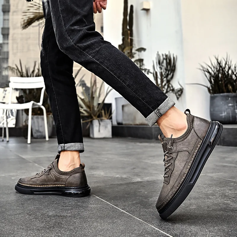 Scarpe casual in pelle da uomo Slip Comode in pelle Casual Trekking Walking Escursionismo leggero
_voghion.com