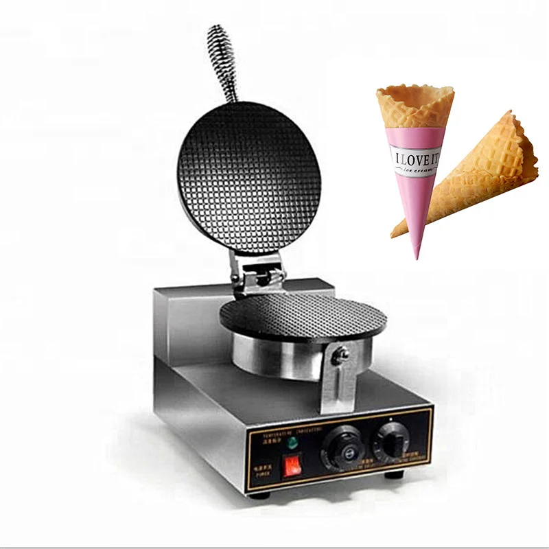 

110V 220V Commercial Snack Waffle Maker Ice Cream Cone Making Machine