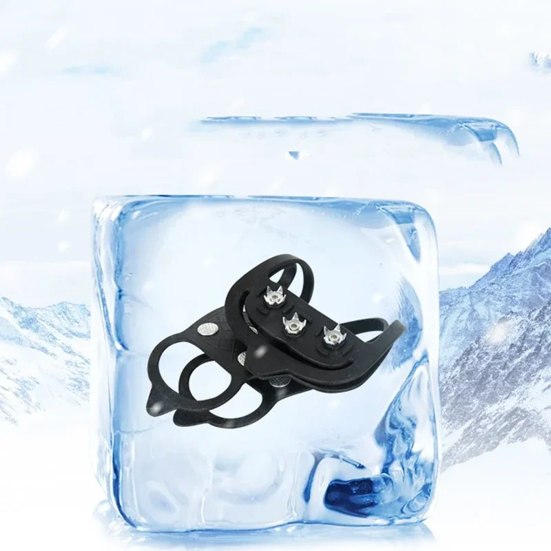 8 Teeth Climbing Crampons for Outdoor Winter Walk Ice Fishing Snow Shoes Antiskid Manganese Steel Shoe Covers