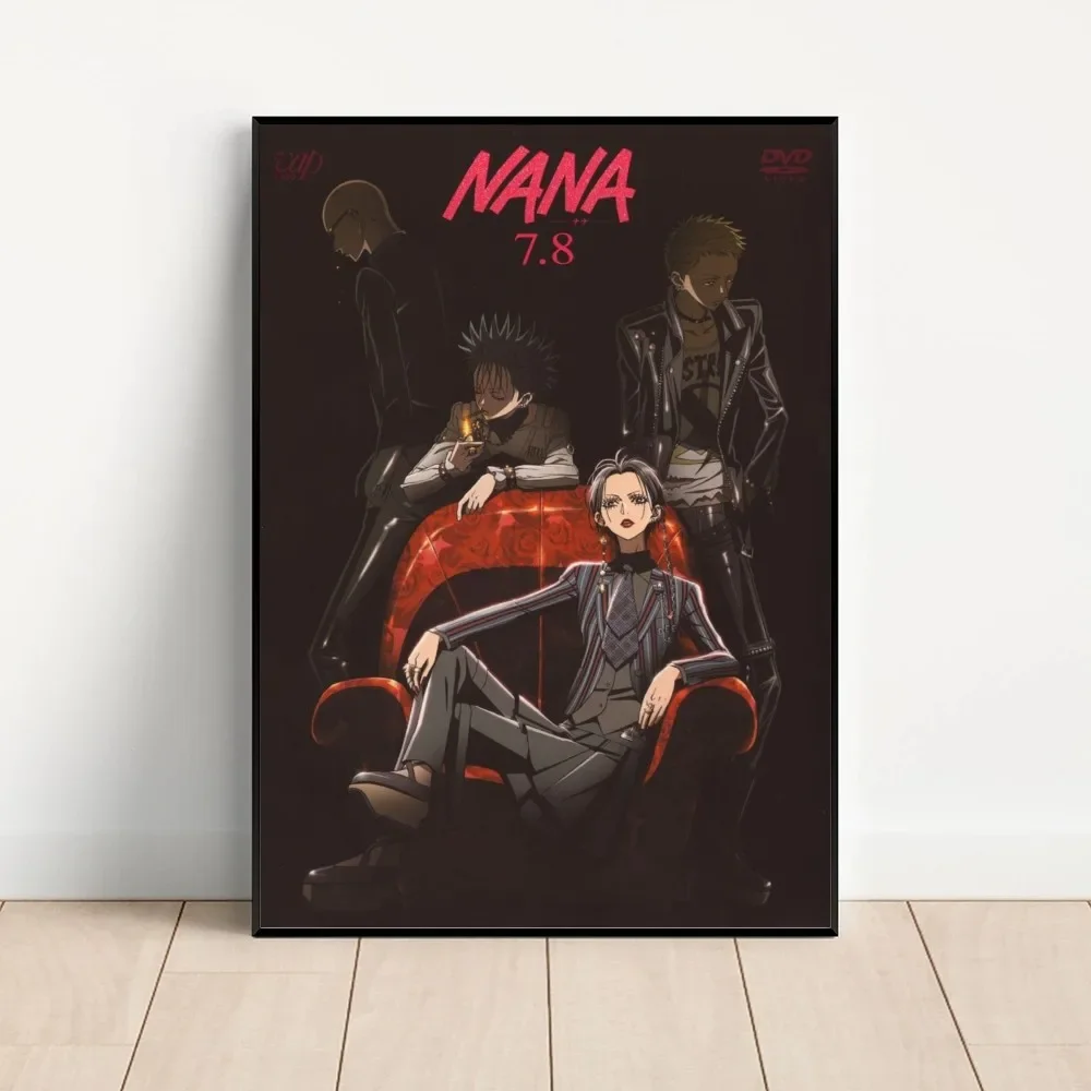 일본 고전 애니메이션 NANA 포스터, 크래프트 클럽 바 페이퍼, 빈티지 포스터, 벽 아트 페인팅, 침실 서재 스티커