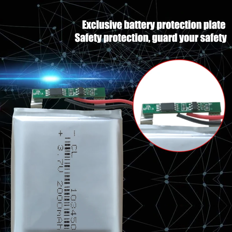 3.7V 2000mAh 103450 Lipo Polymer Lithium Rechargeable Battery For GPS navigator MP5 GPS Bluetooth Speaker headset e-book camera rechargeable lithium batteries