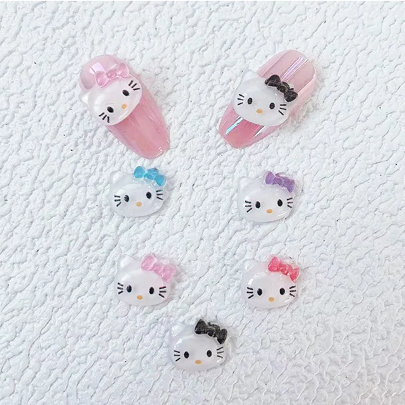 20pcs Cartoon Nail Charms for Acrylic 3D Decoration Hello kitty Nail  Jewelry for Women Girls Accessories DIY Craft Decoration - AliExpress