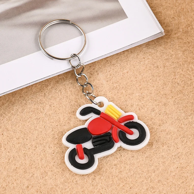 100pcs Cute Keychain for Kids Teacher Party Favor Cute Anime Little Keyrings Wholesale Cheap Festival Pendants Gift Charms Sets 6