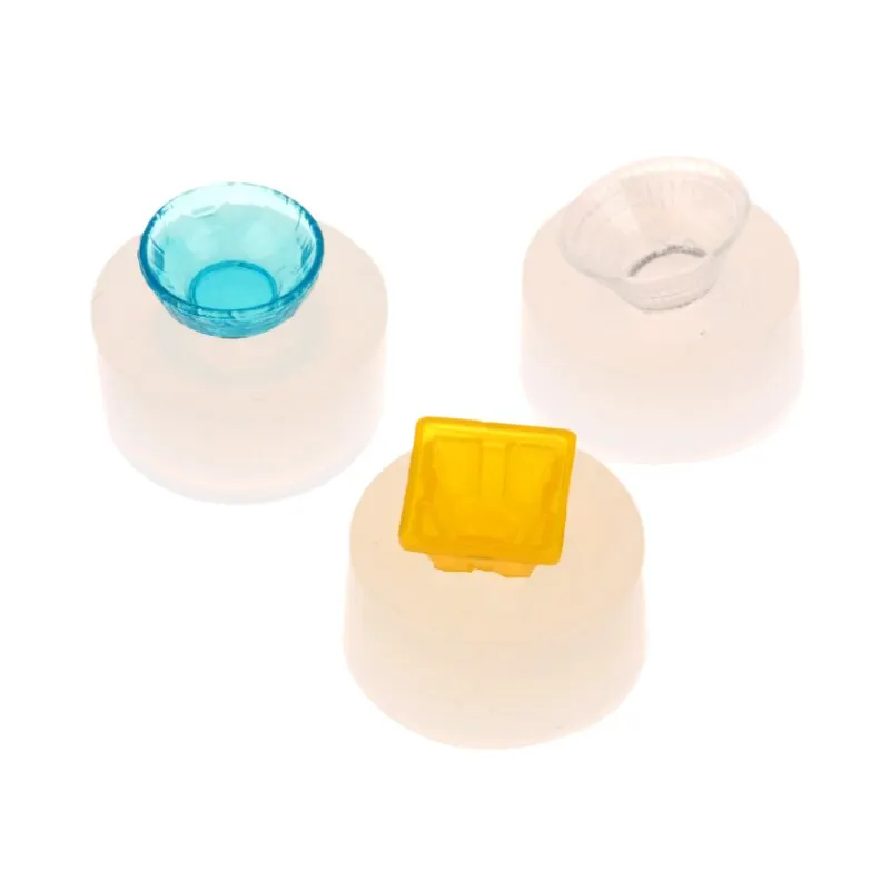 Mini Mold 1:12 Dollhouse Miniature Bowl Dish Plate Tableware DIY Drop UV Glue Silicone Mold Doll House Home Decor(Only Mold)