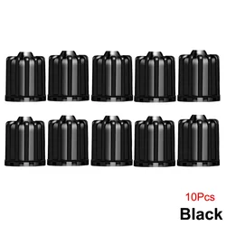 Universal Tire Valve Stem Caps with O - Ring - Multipack Options Available (Black - 10Pcs)