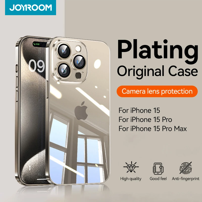 

Joyroom Transparent Case For iPhone 15 14 13 Pro Max Anti-fall Cover For iPhone 15 Pro Max Shockproof Case With Lens Protection