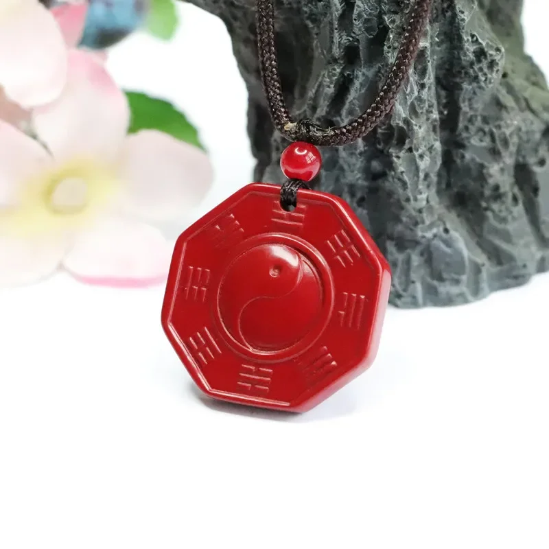 

Подвеска Cinnabar Tai Chi, ювелирные изделия, аксессуары, натуральные ожерелья, ожерелье, подвески из настоящего камня, энергетические подвески, китайская мода