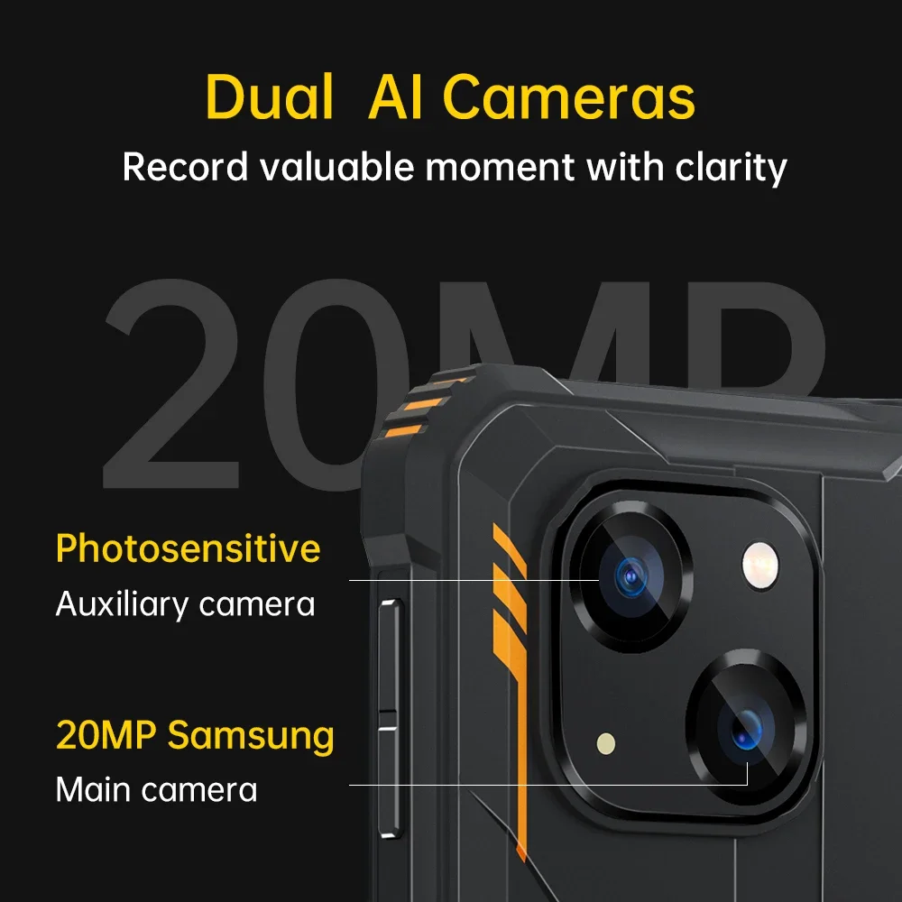 Oukitel WP20 Pro 5.93 Inch HD+ 6300 mAh Battery 4GB+64GB Rugged Smartphone Octa Core Cellphones 20MP Camera NFC Mobile Phone 5