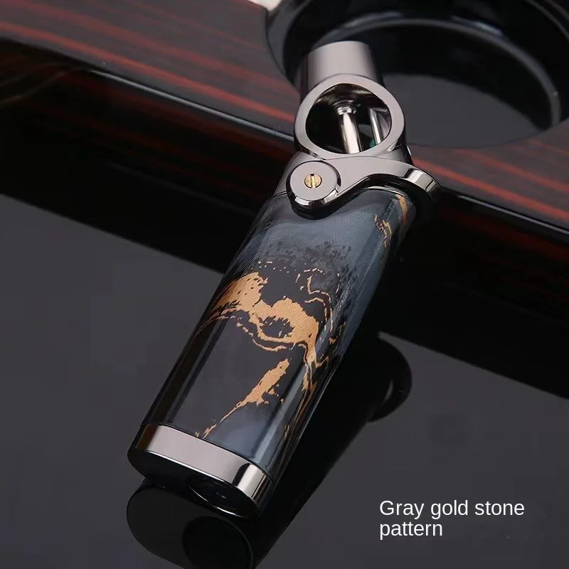 BBQ Lighter Butane Gas Lighter Cigarette Lighter Honest Lighter Visible Gas Metal Gun Lighter Windproof Travel Gear Outdoor BBQ Men's Cigar Ignition Smoking Gift