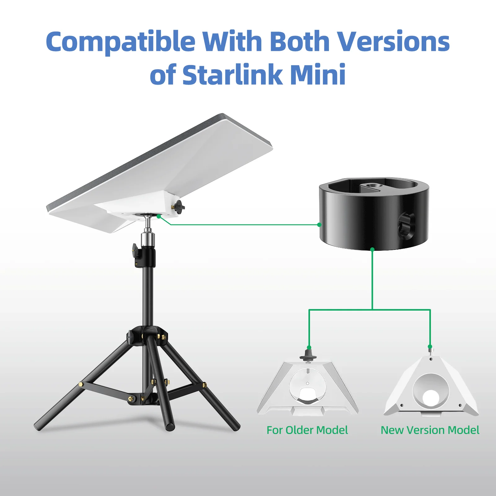 스타링크 삼각대 스탠드(마운트 어댑터 포함), 높이 조절 가능 스타링크 삼각대 마운트 3세대, 스타링크 안테나 파이프 어댑터
