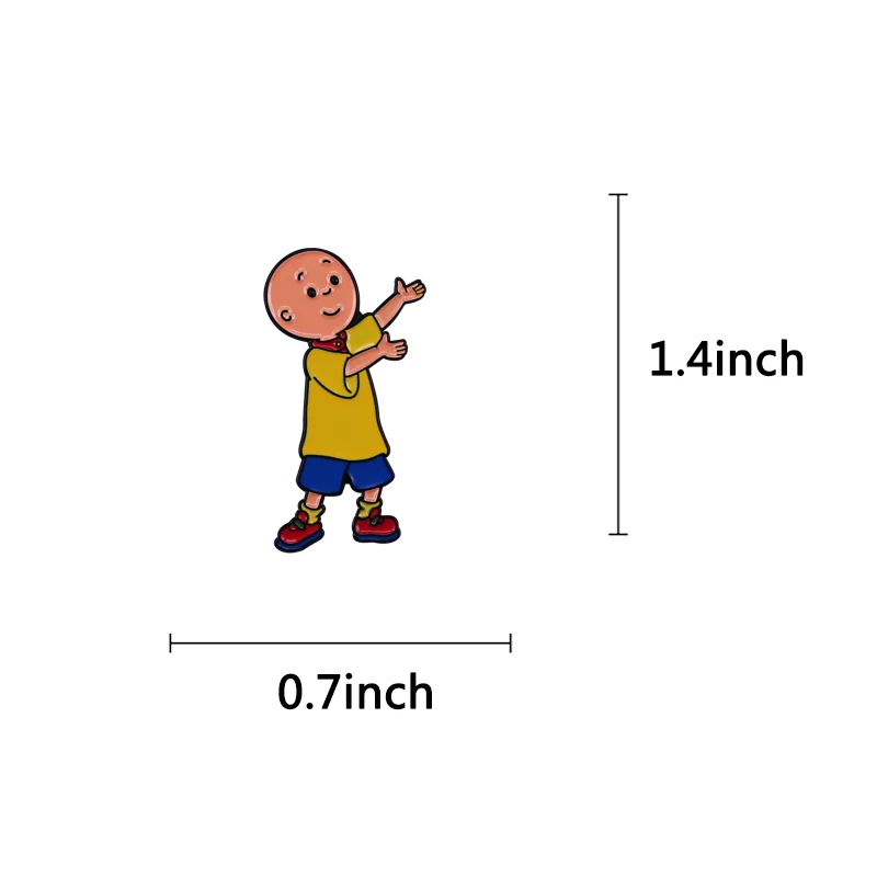 Personagem dos desenhos animados pouco careca menino caillou esmalte pino  mochila pinos crachá broche jóias presentes