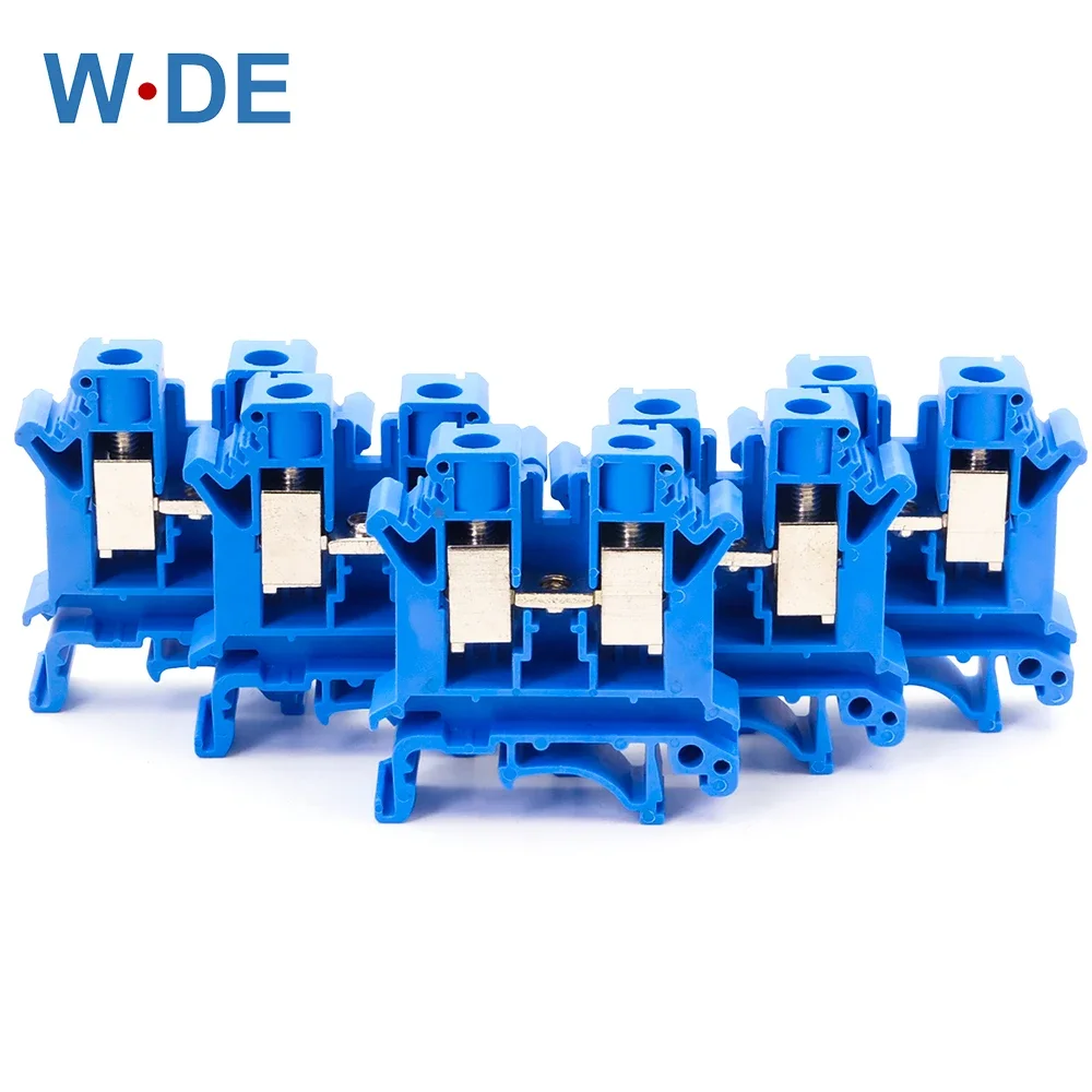 Wire Connectors 10pcs UK-10N Din Rail Terminal Block Universal Wiring Class Connector Screw Conductor UK10N Screw Connection Wire Conductor