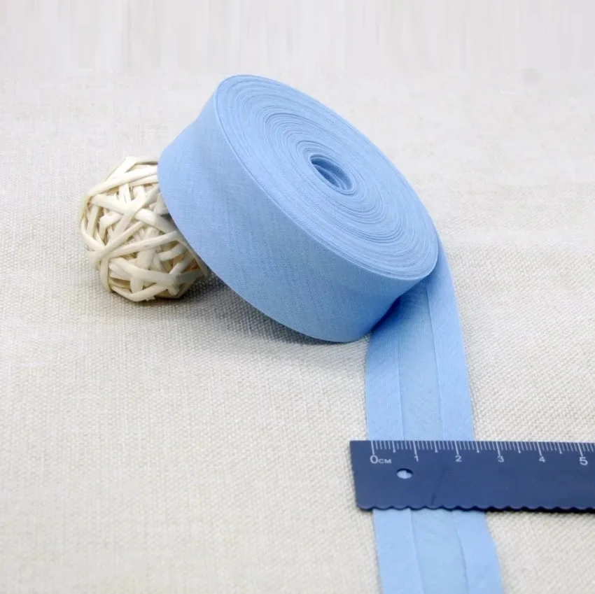 Premium Cotton Folded Bias Tape - 25mm Fabric Binding for Sewing Projects (5 Meters)