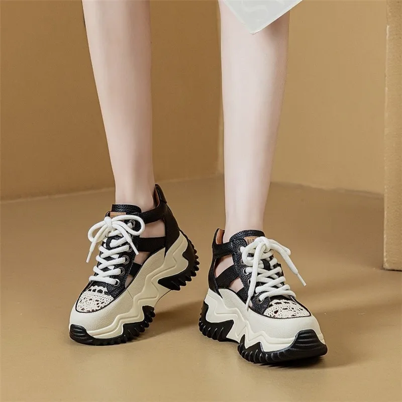 2023 Women's Sports Shoes Breathable and Comfortable Casual Flat Shoes Fashion Outdoor Lightweight Thick Sole Vulcanized Shoes